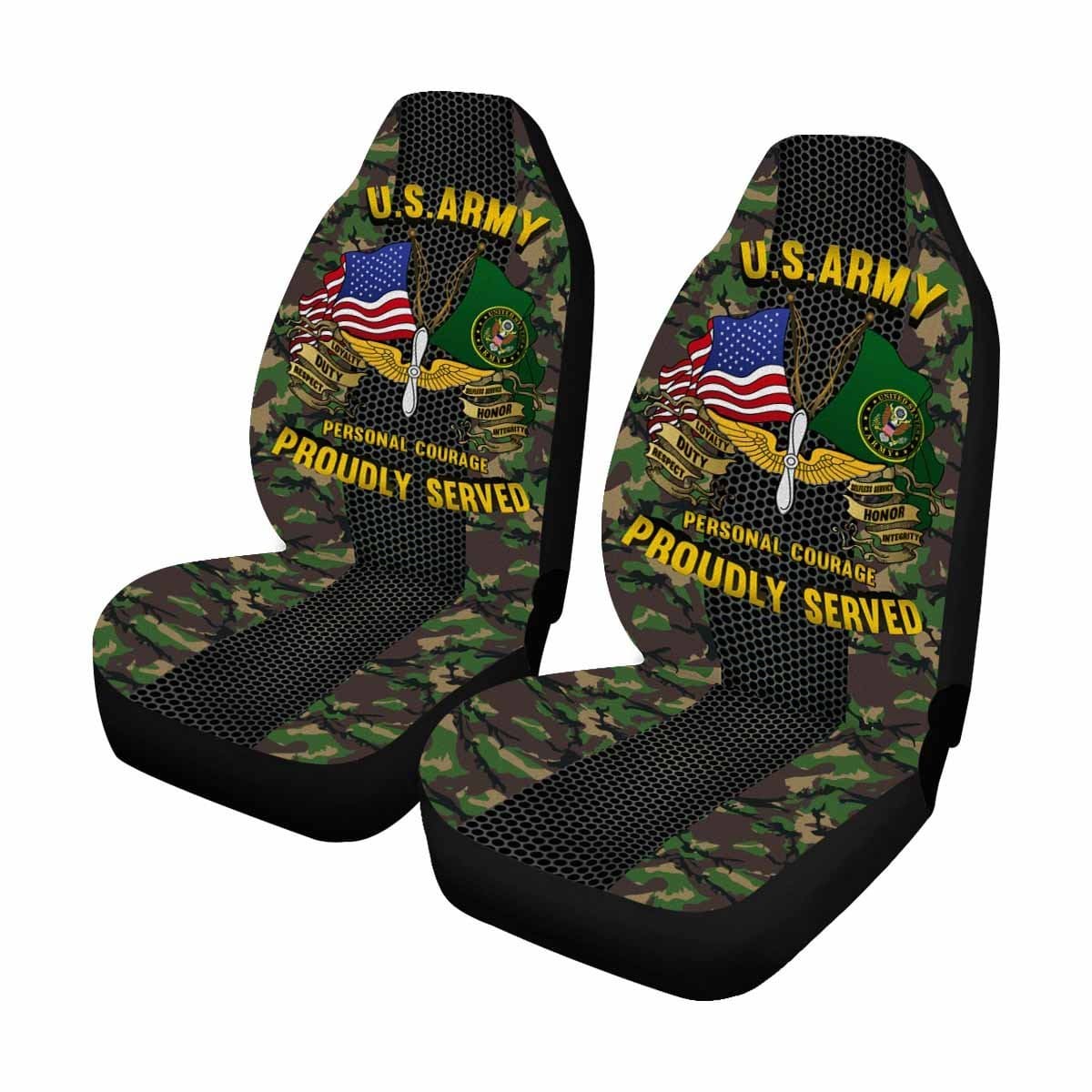 US Army Aviation Car Seat Covers (Set of 2)-SeatCovers-Army-Branch-Veterans Nation