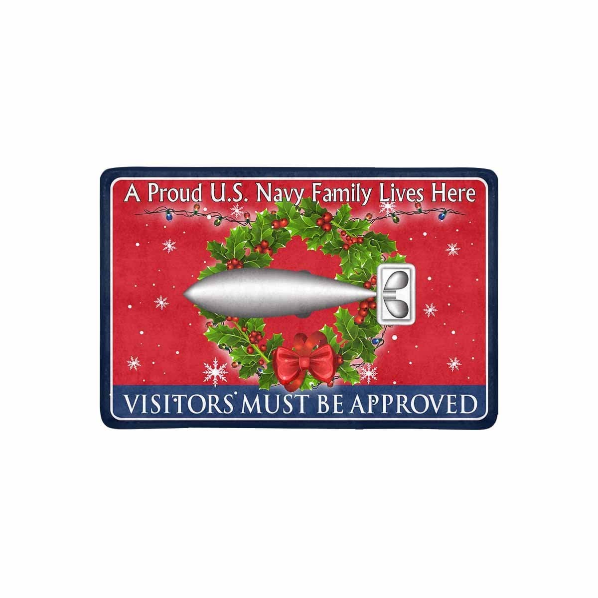 U.S Navy Torpedoman's mate Navy TM - Visitors must be approved - Christmas Doormat-Doormat-Navy-Rate-Veterans Nation