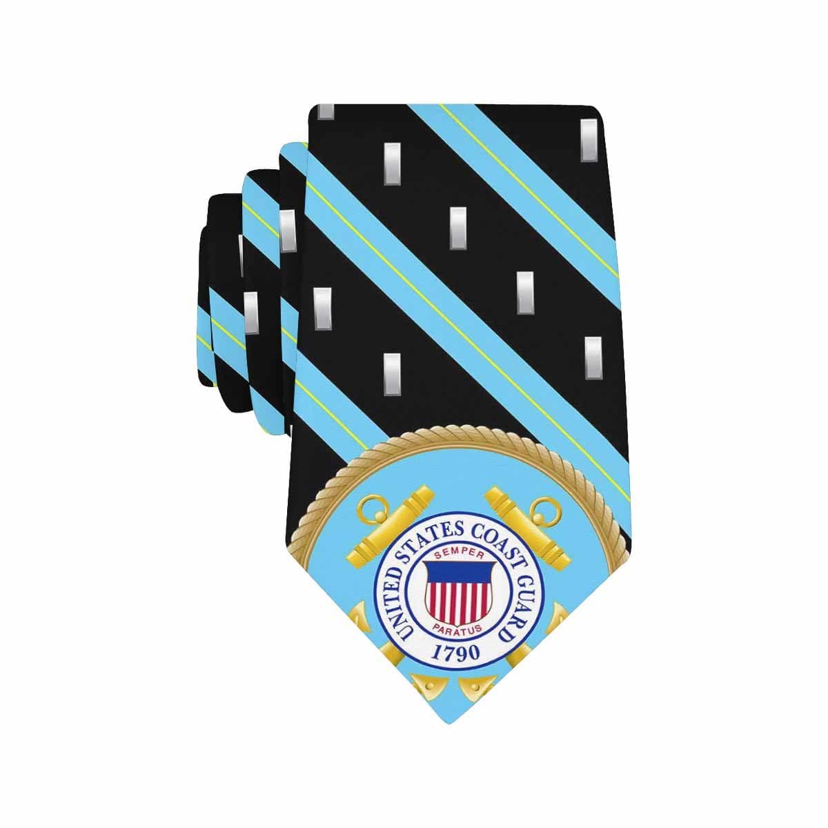 US COast Guard O-2 Officer Classic Necktie (Two Sides)-Necktie-USCG-Officer-Veterans Nation