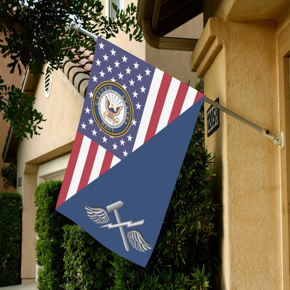 US Navy Aviation Support Equipment Tech Navy AS House Flag 28 inches x 40 inches Twin-Side Printing-HouseFlag-Navy-Rate-Veterans Nation