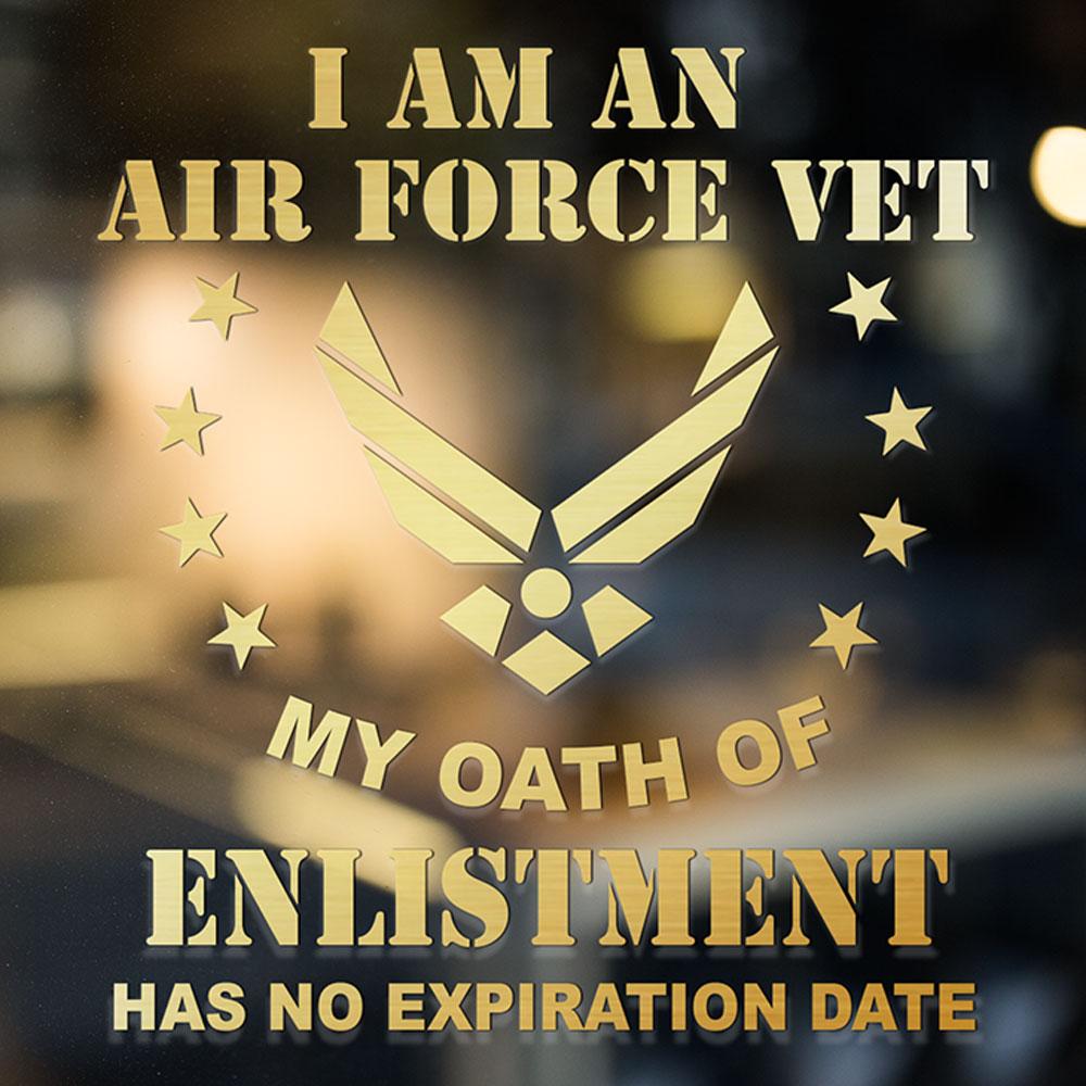 I Am A Veteran My Oath Of Enlistment Has No Expiration Date Clear Stickers-Decal-General-Veterans Nation