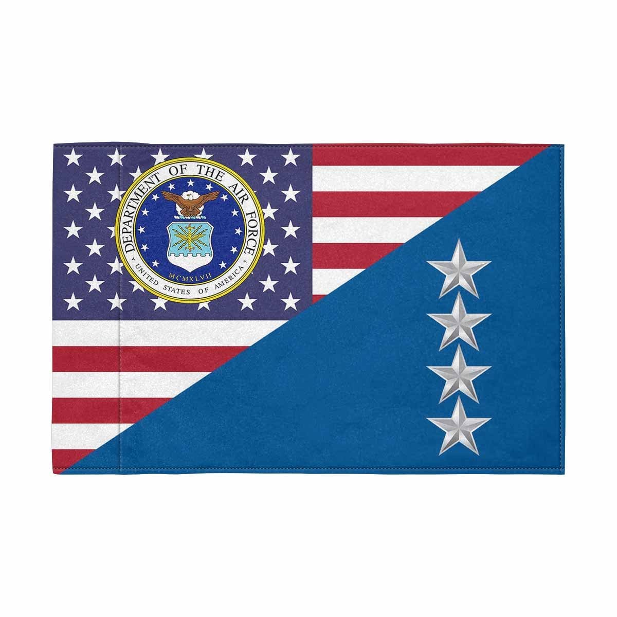 US Air Force O-10 Gen Motorcycle Flag 9" x 6" Twin-Side Printing D01-MotorcycleFlag-USAF-Veterans Nation