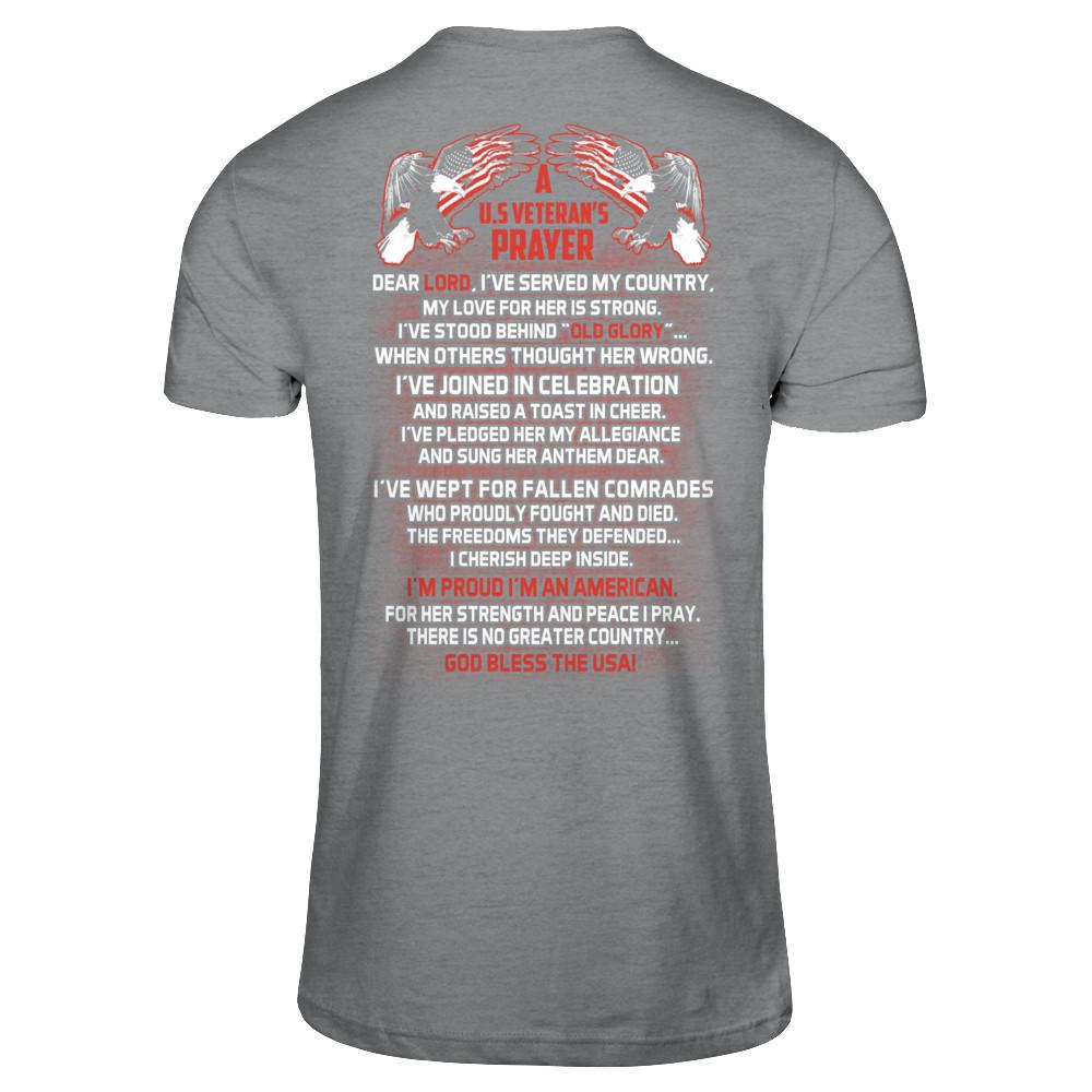 Military T-Shirt "US Veteran's Prayer"-TShirt-General-Veterans Nation