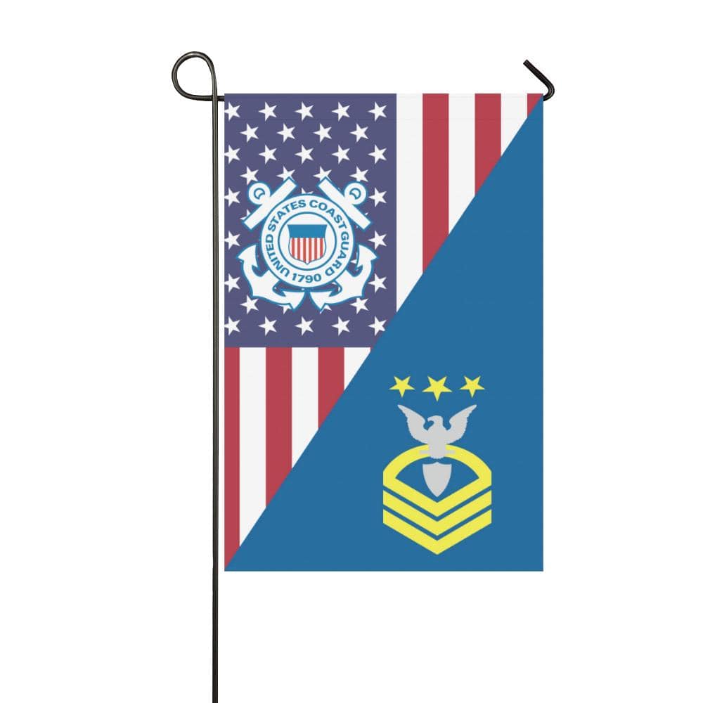 US Coast Guard E-9 Master Chief Petty Officer Garden Flag/Yard Flag 12 inches x 18 inches Twin-Side Printing-GDFlag-USCG-Collar-Veterans Nation