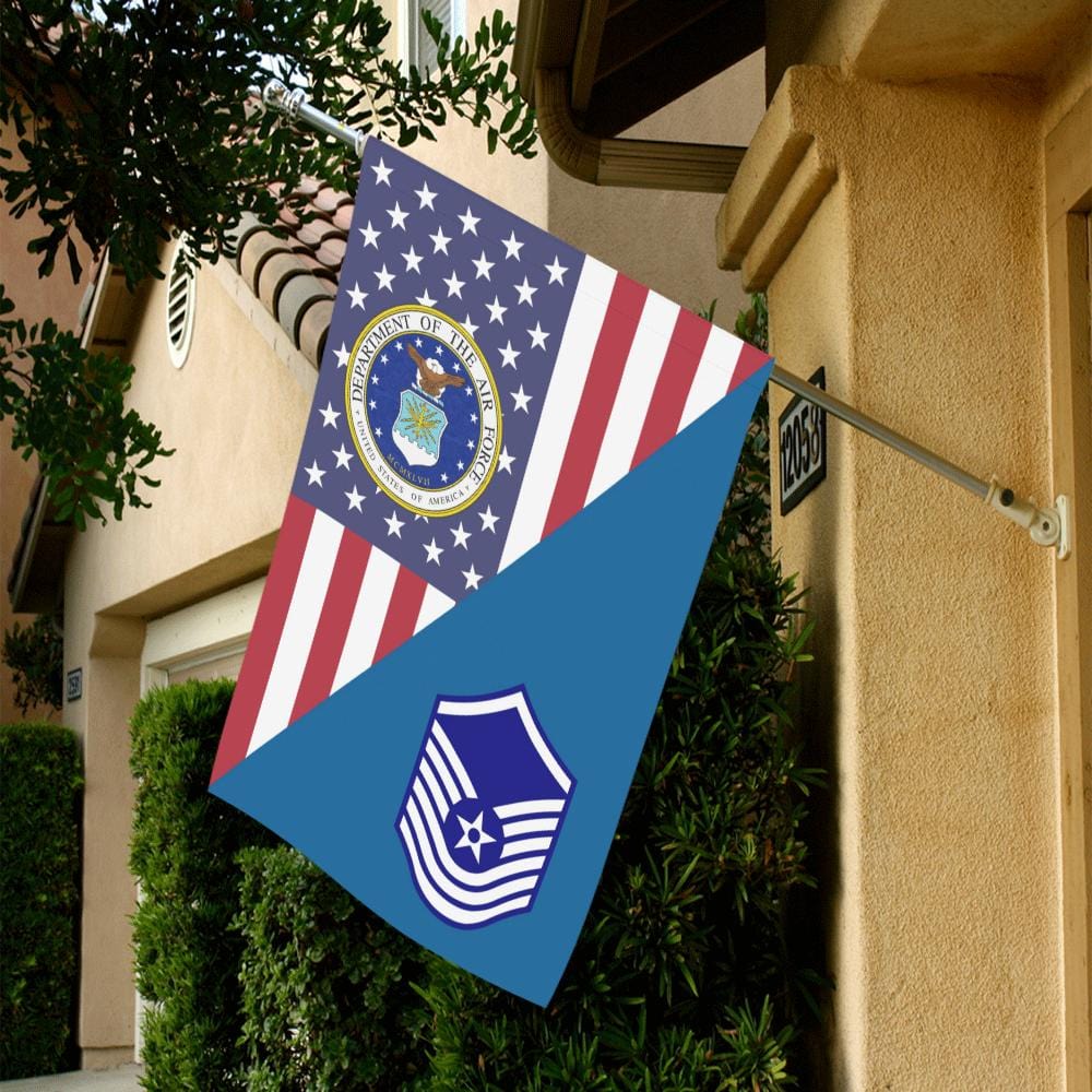 US Air Force E-8 Old Style House Flag 28 inches x 40 inches Twin-Side Printing-HouseFlag-USAF-Ranks-Veterans Nation