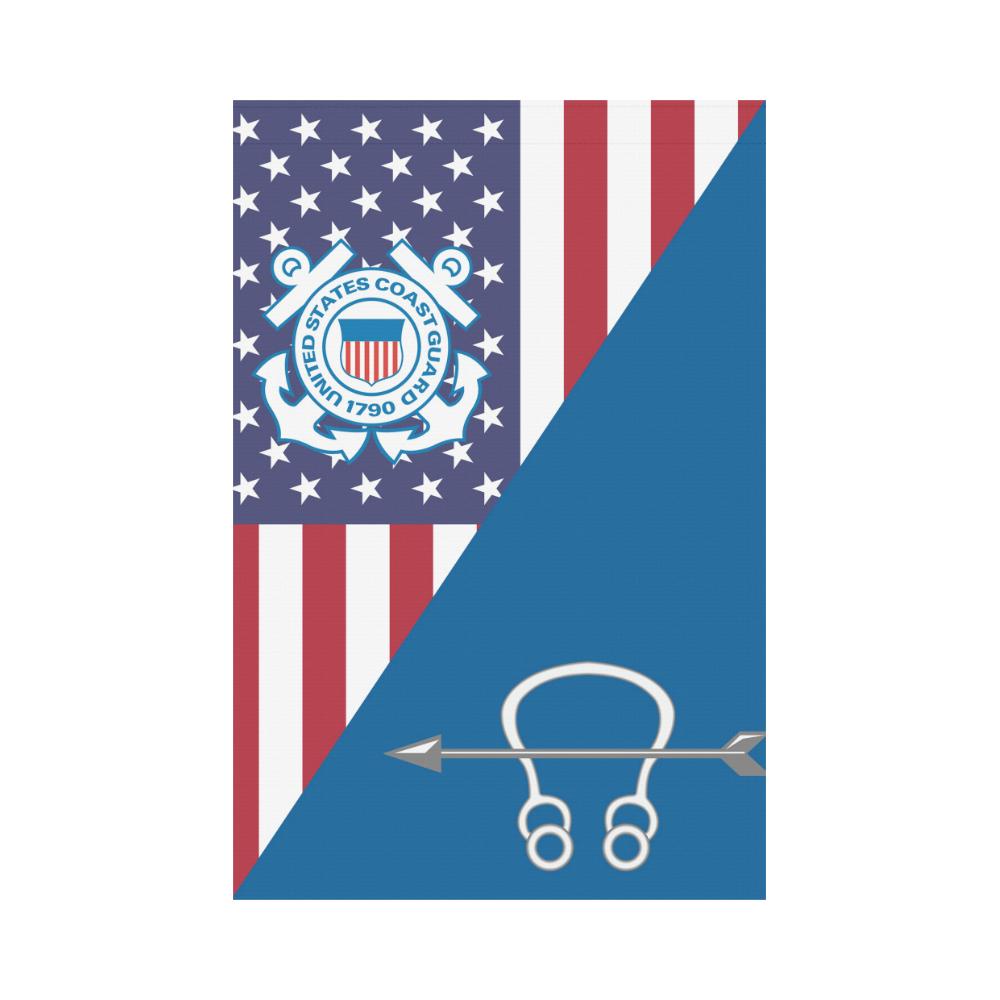 US Coast Guard Sonar Technician ST Garden Flag/Yard Flag 12 inches x 18 inches-GDFlag-USCG-Rate-Veterans Nation