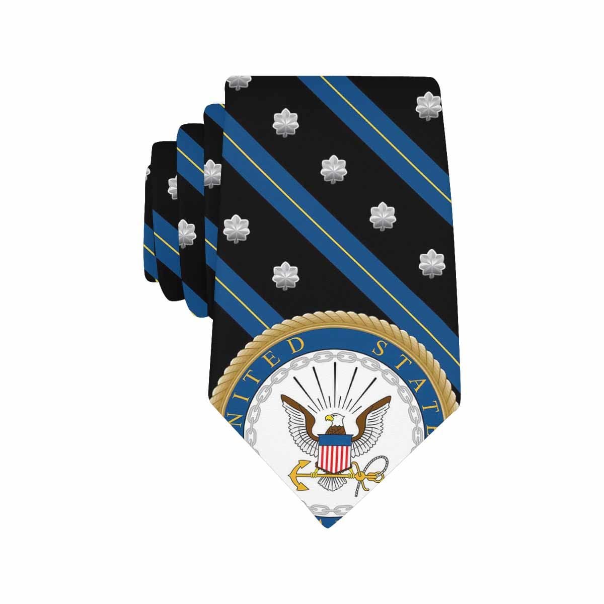 US Navy O-5 Officer Classic Necktie (Two Sides)-Necktie-Navy-Officer-Veterans Nation