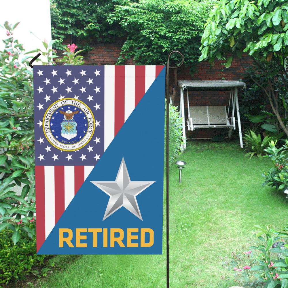 US Air Force O-7 Brigadier General Brig O7 Retired House Flag 28 inches x 40 inches Twin-Side Printing-HouseFlag-USAF-Ranks-Veterans Nation