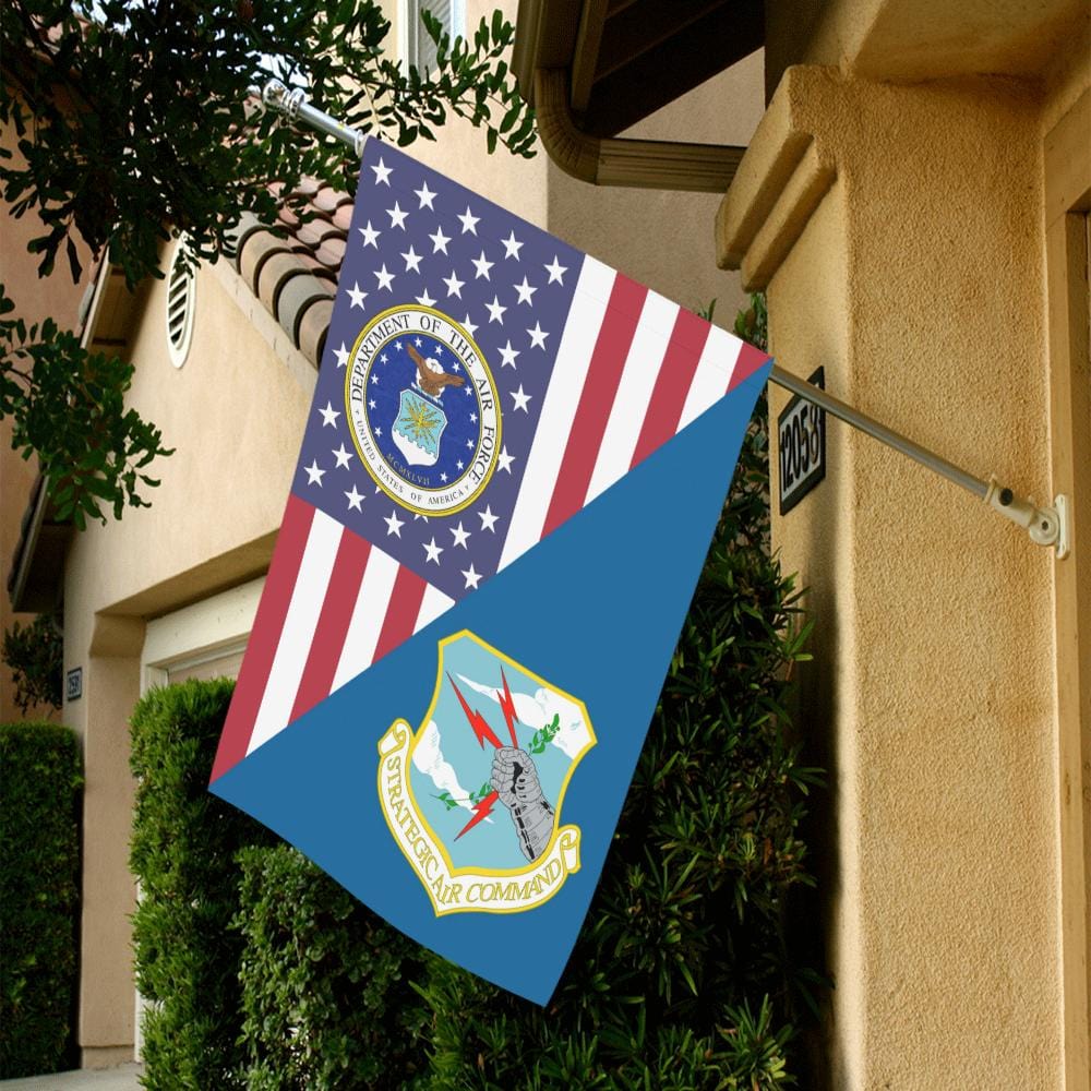 US Air Force Strategic Air Command House Flag 28 inches x 40 inches Twin-Side Printing-HouseFlag-USAF-Shield-Veterans Nation