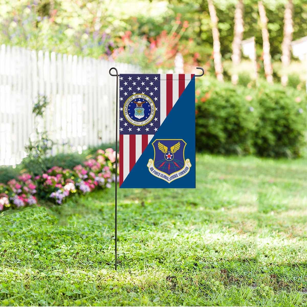 US Air Force Air Force Global Strike Command Garden Flag/Yard Flag 12 inches x 18 inches Twin-Side Printing-GDFlag-USAF-Shield-Veterans Nation