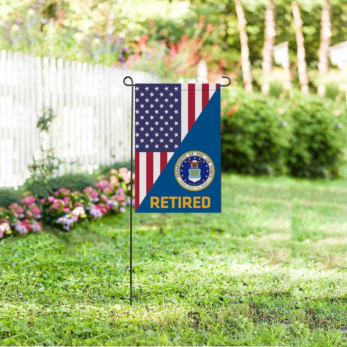 US Air Force Garden Flag/Yard Flag 12 inches x 18 inches Twin-Side Printing-GDFlag-USAF-Logo-Veterans Nation