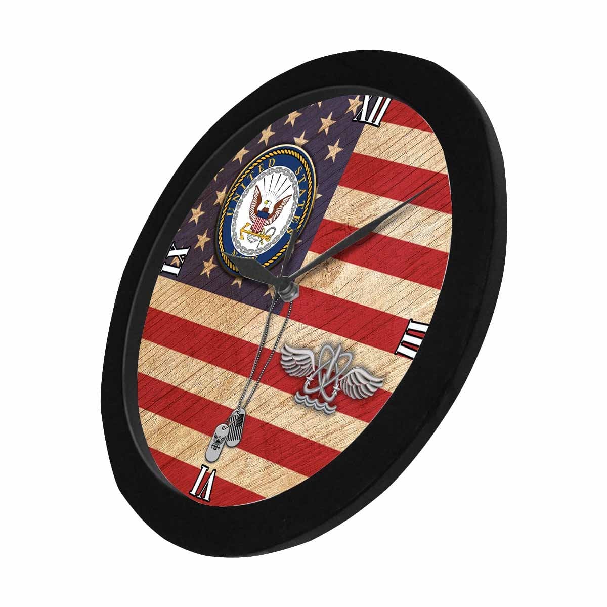 US Navy Naval aircrewman Navy AW Wall Clock-WallClocks-Navy-Rate-Veterans Nation