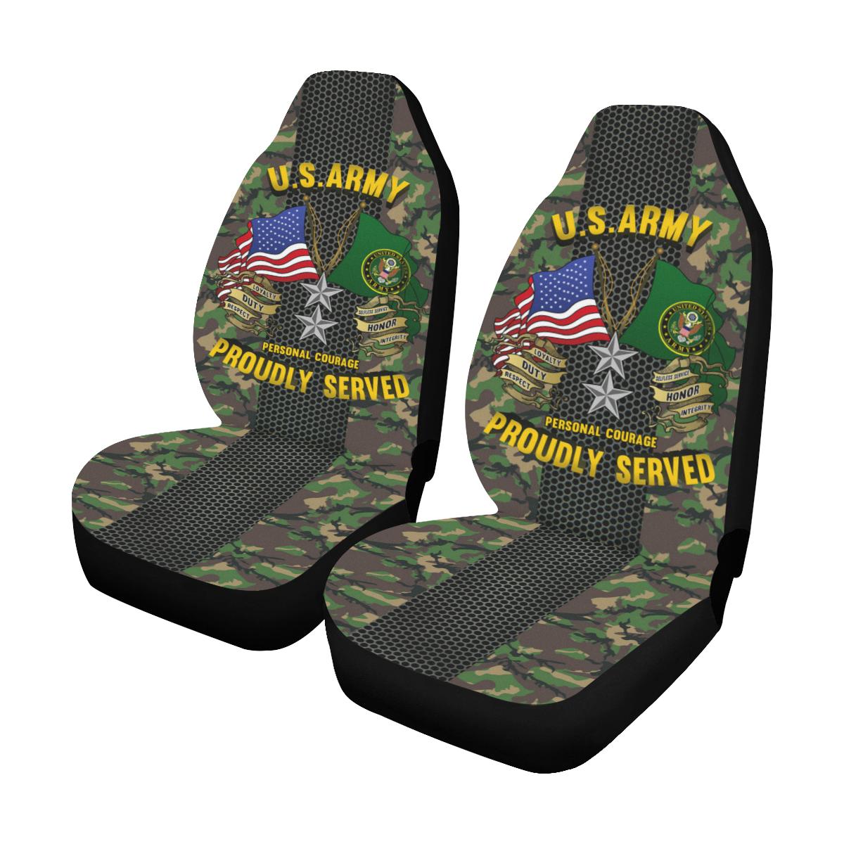 US Army O-8 Major General O8 MG General Officer Car Seat Covers (Set of 2)-SeatCovers-Army-Ranks-Veterans Nation