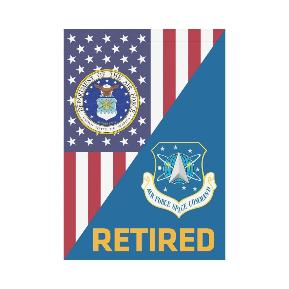 US Air Force Space Command Retired House Flag 28 inches x 40 inches Twin-Side Printing-HouseFlag-USAF-Shield-Veterans Nation