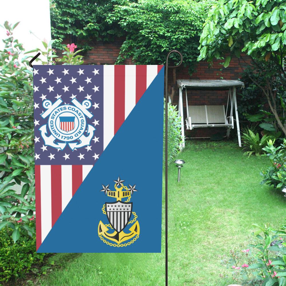 US Coast Guard E-9 Master Chief Petty Officer Garden Flag/Yard Flag 12 inches x 18 inches Twin-Side Printing-GDFlag-USCG-Collar-Veterans Nation