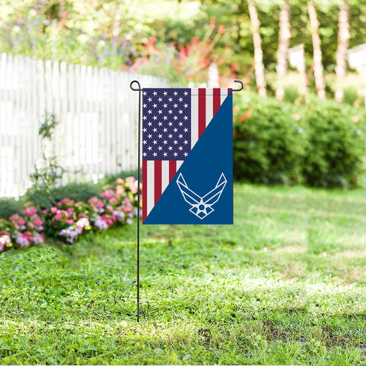 US Air Force Garden Flag/Yard Flag 12 inches x 18 inches Twin-Side Printing-GDFlag-USAF-Logo-Veterans Nation