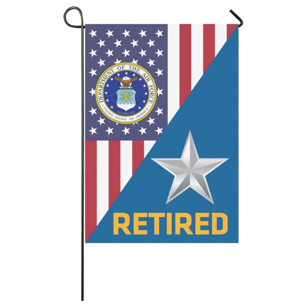 US Air Force O-7 Brigadier General Brig O7 Retired House Flag 28 inches x 40 inches Twin-Side Printing-HouseFlag-USAF-Ranks-Veterans Nation