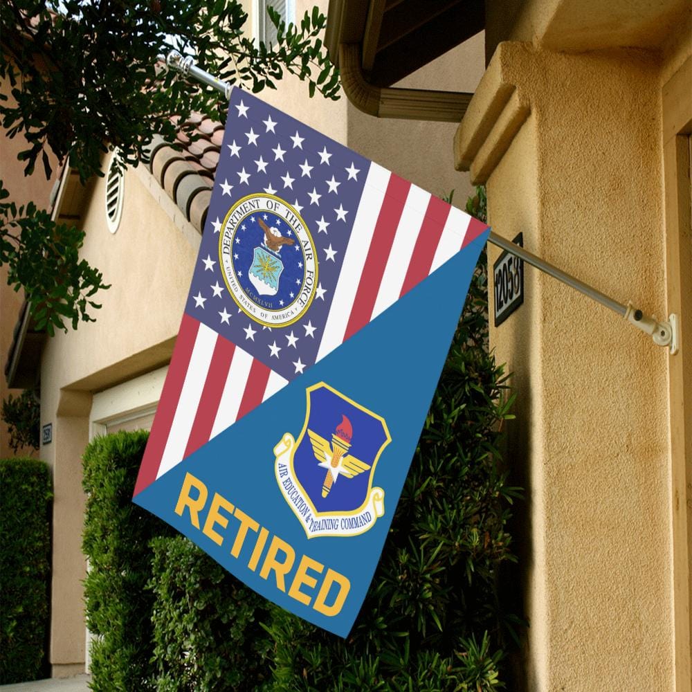 US Air Force Air Education and Training Command Retired House Flag 28 inches x 40 inches Twin-Side Printing-HouseFlag-USAF-Shield-Veterans Nation