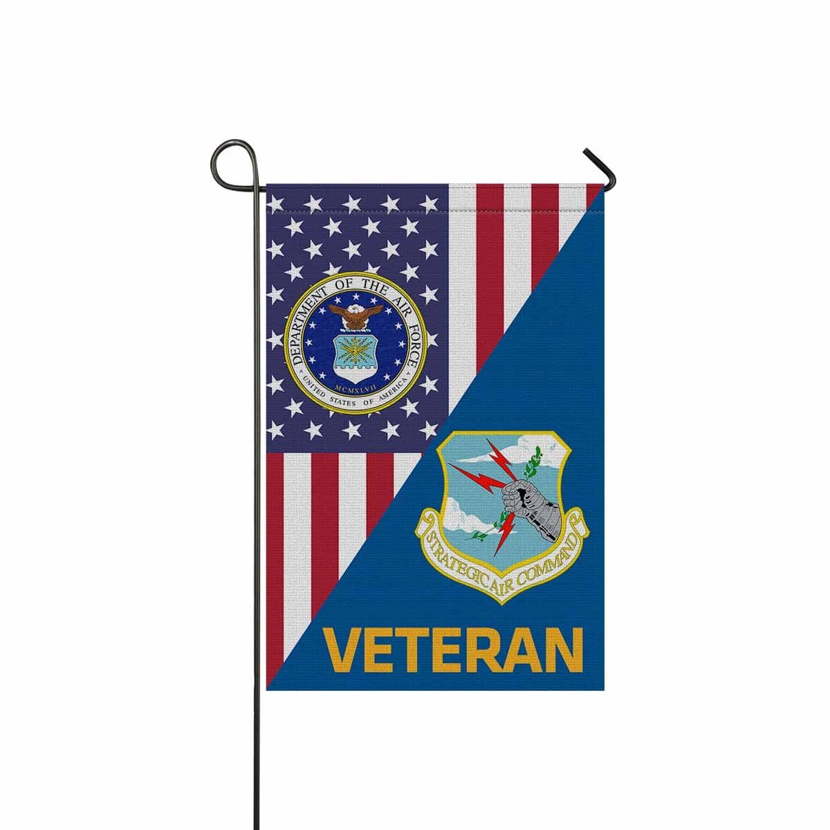 US Air Force Strategic Air Command Veteran Garden Flag/Yard Flag 12 inches x 18 inches Twin-Side Printing-GDFlag-USAF-Shield-Veterans Nation