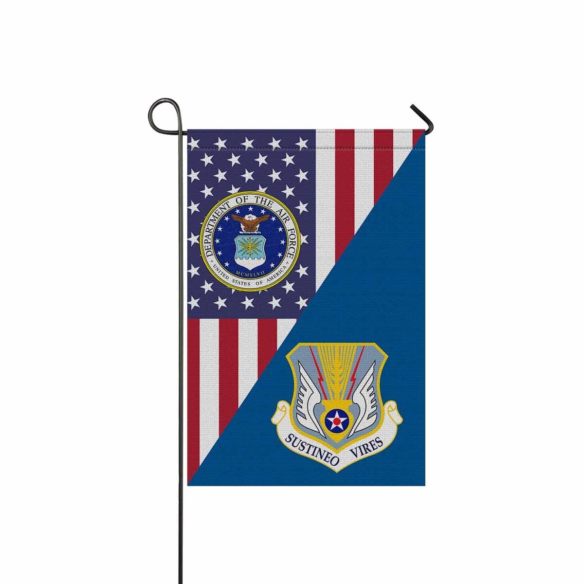 US Air Force 7217th Air Division Garden Flag/Yard Flag 12 inches x 18 inches Twin-Side Printing-GDFlag-USAF-AirDivision-Veterans Nation