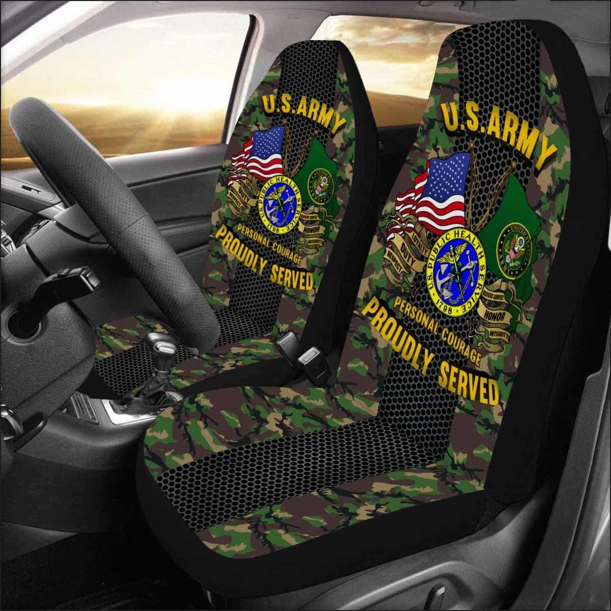 US Army Public Health Service Car Seat Covers (Set of 2)-SeatCovers-Army-Branch-Veterans Nation