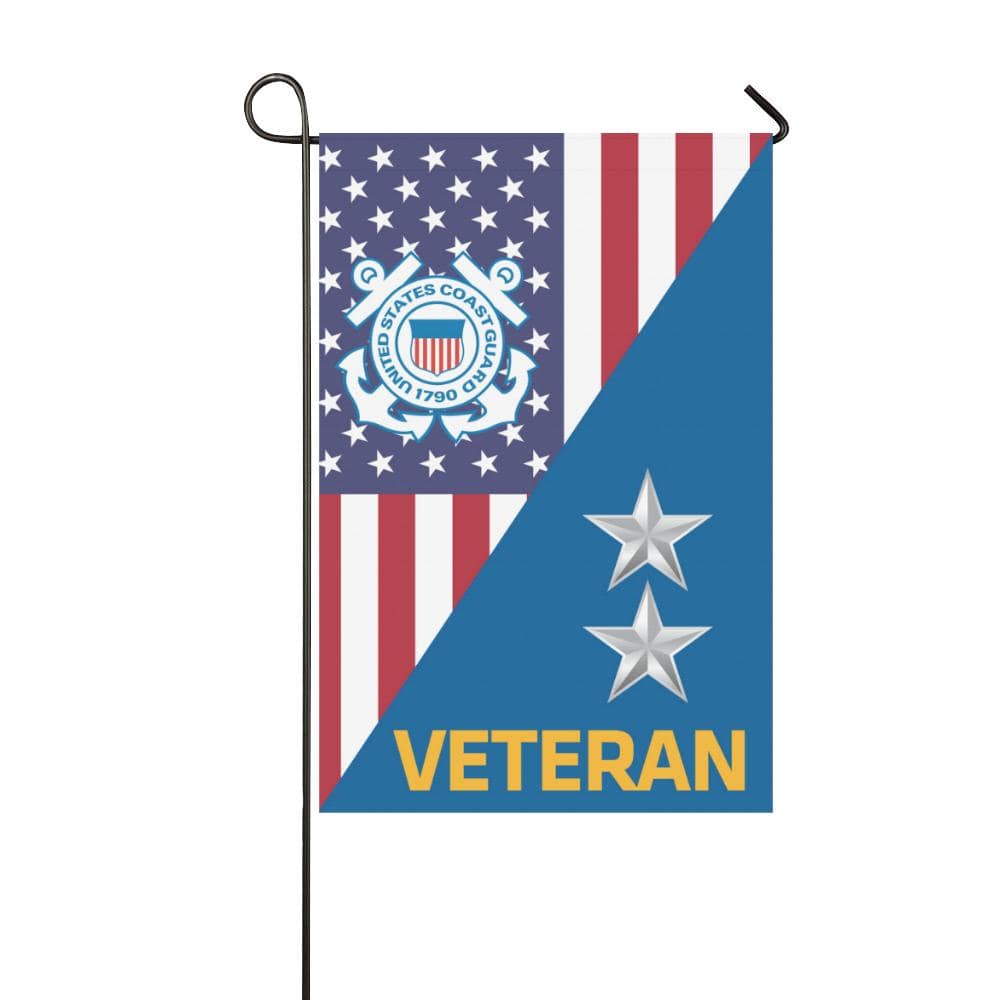 US Coast Guard O-8 Rear Admiral O8 RADM Flag Veteran Garden Flag/Yard Flag 12 inches x 18 inches-GDFlag-USCG-Officer-Veterans Nation