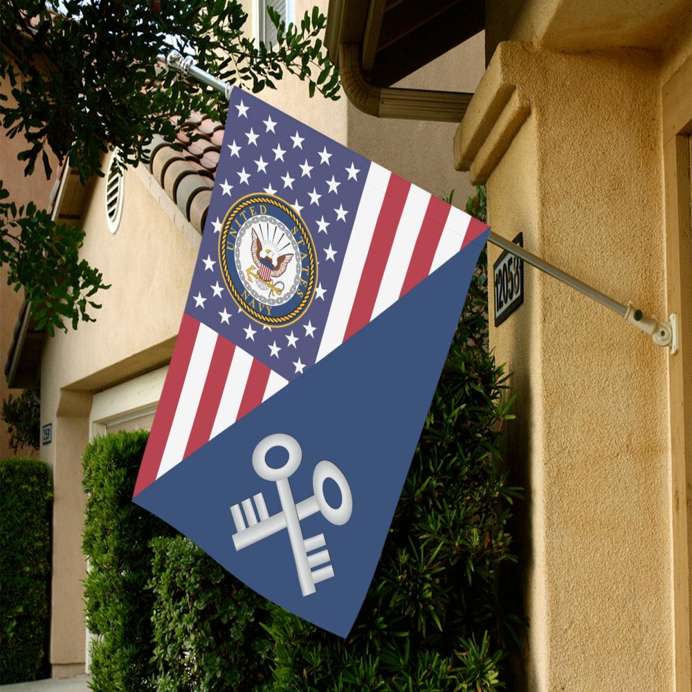 US Navy Storekeeper Navy SK House Flag 28 inches x 40 inches Twin-Side Printing-HouseFlag-Navy-Rate-Veterans Nation