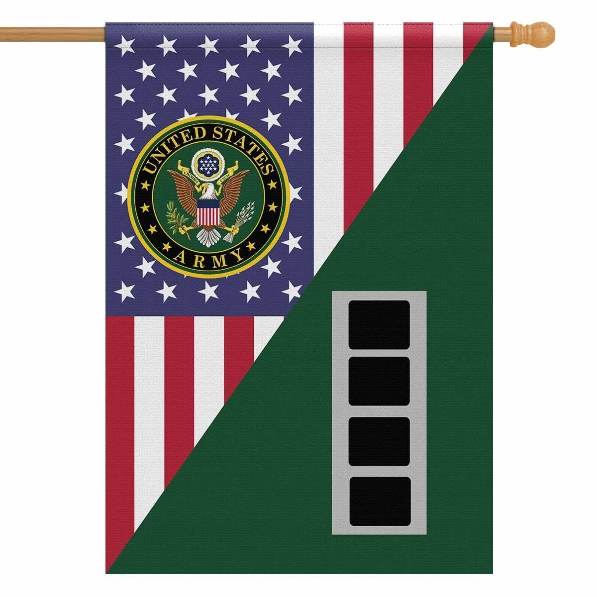 US Army Insignia With America Flag House Flag 28 Inch x 40 Inch Twin-Side Printing-HouseFlag-Army-Veterans Nation