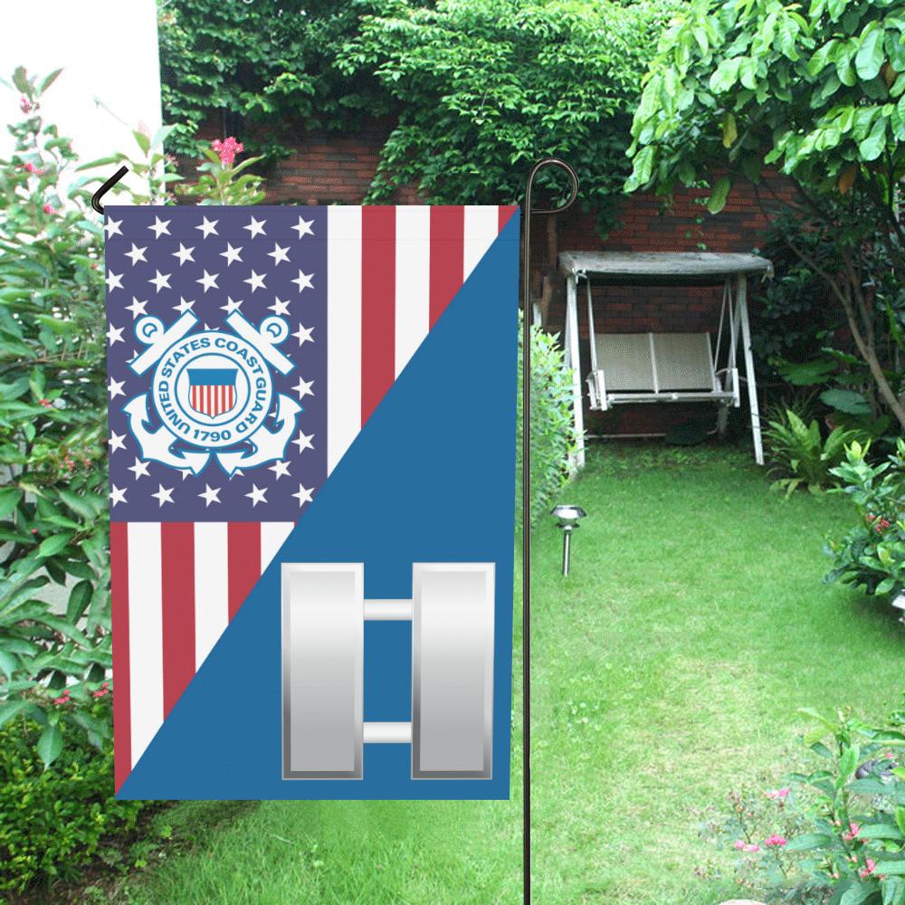 US Coast Guard O-3 Lieutenant O3 LT Junior Officer Garden Flag/Yard Flag 12 inches x 18 inches-GDFlag-USCG-Officer-Veterans Nation