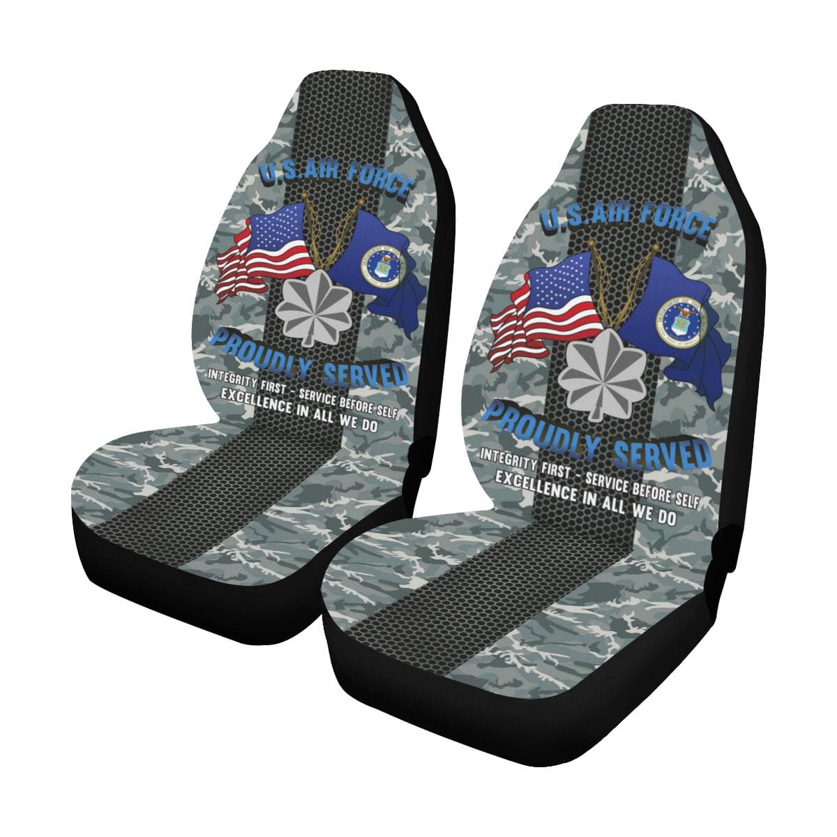 US Air Force O-5 Lieutenant Colonel Lt Co O5 Field Car Seat Covers (Set of 2)-SeatCovers-USAF-Ranks-Veterans Nation