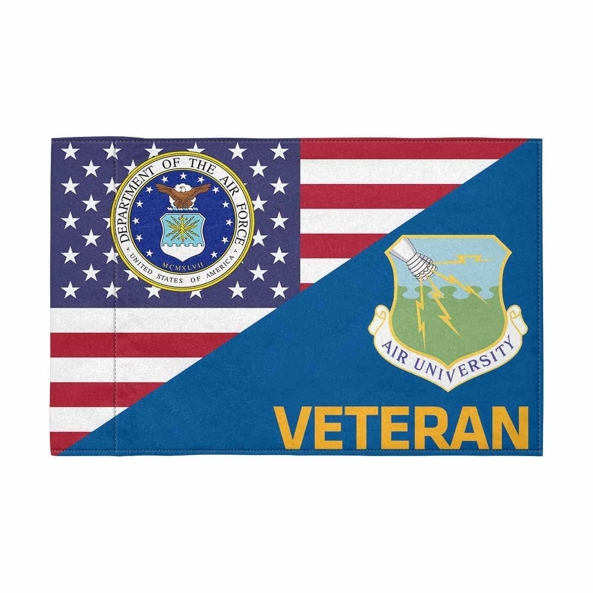 US Air Force Air University Veteran Motorcycle Flag 9" x 6" Twin-Side Printing D01-MotorcycleFlag-USAF-Veterans Nation