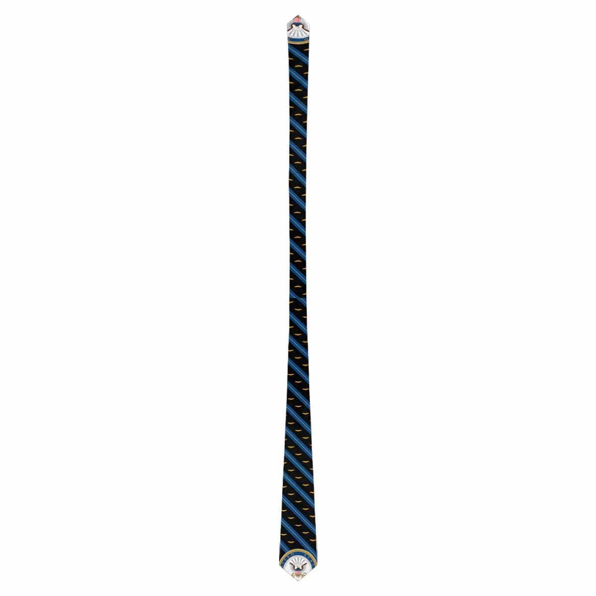 US Navy Naval Astronaut Flight Officer Badge Classic Necktie (Two Sides)-Necktie-Navy-Badge-Veterans Nation