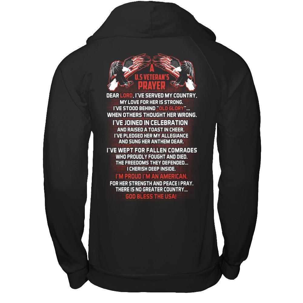 Military T-Shirt "US Veteran's Prayer"-TShirt-General-Veterans Nation