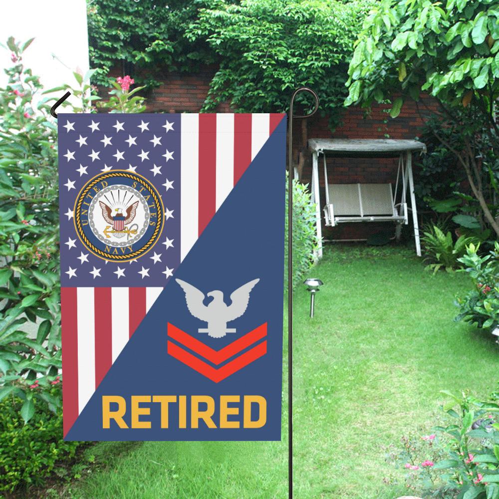 US Navy E-5 Petty Officer Second Class E5 PO2 Collar Device Retired House Flag 28 inches x 40 inches Twin-Side Printing-HouseFlag-Navy-Collar-Veterans Nation