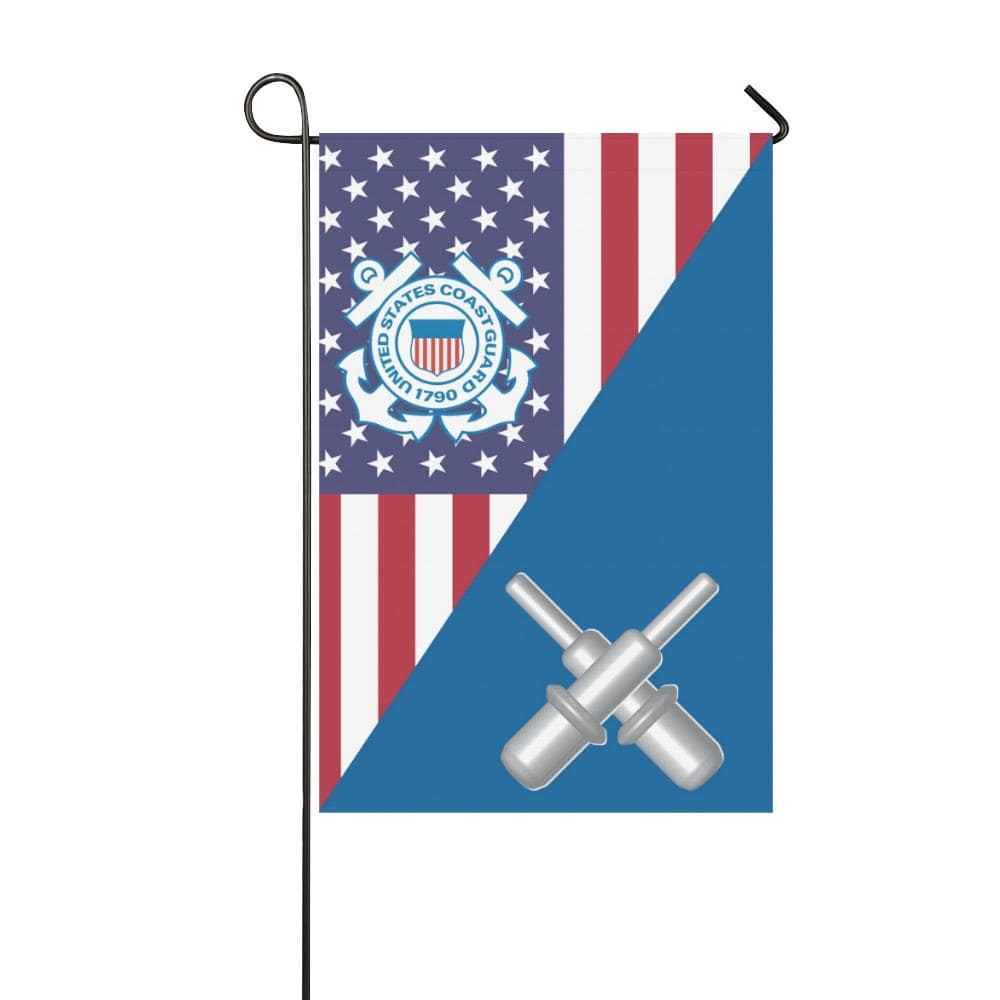 US Coast Guard Gunner's Mate GM Garden Flag/Yard Flag 12 inches x 18 inches-GDFlag-USCG-Rate-Veterans Nation