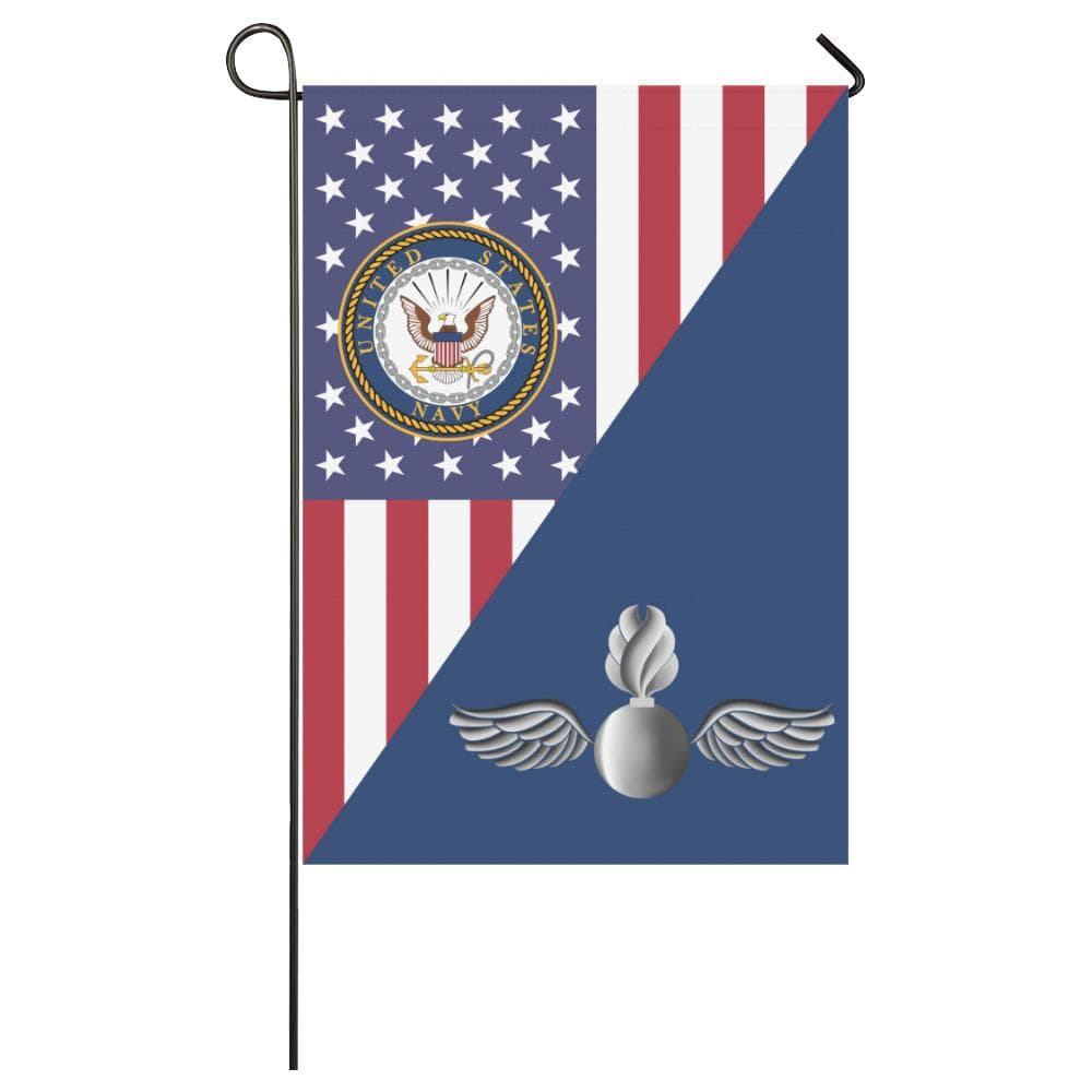 US Navy Aviation Ordnanceman Navy AO House Flag 28 inches x 40 inches Twin-Side Printing-HouseFlag-Navy-Rate-Veterans Nation