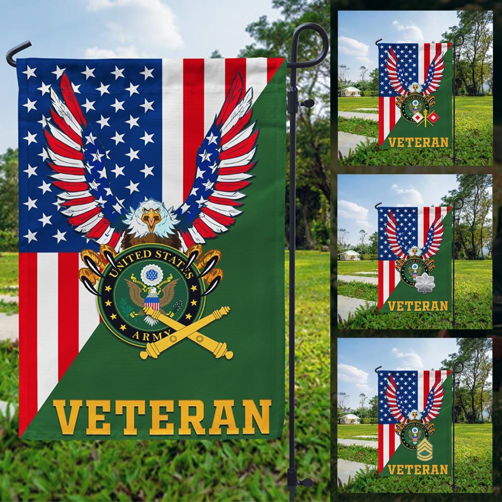 US Military Logo/Insignia D07 Veteran Garden Flag/Yard Flag 12 inches x 18 inches Twin-Side Printing-GDFlag-Personalized-Veterans Nation