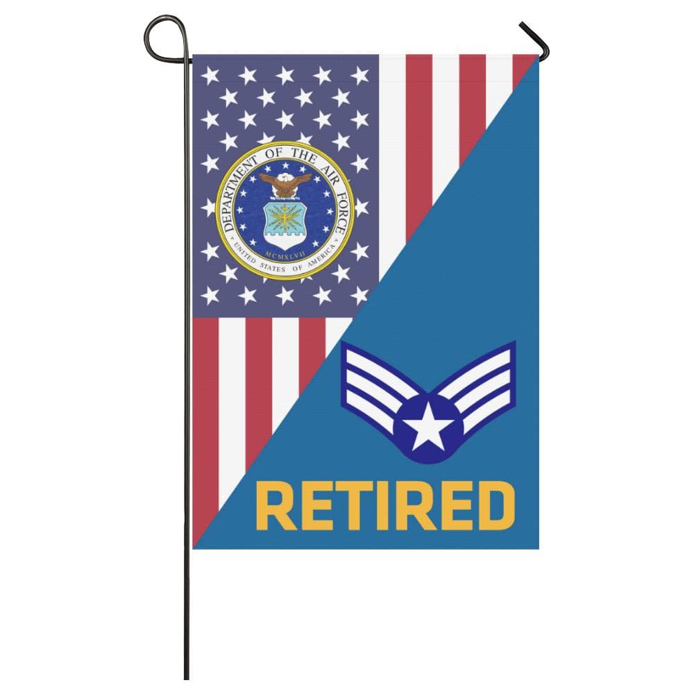 US Air Force E-4 Buck Sergeant Retired House Flag 28 inches x 40 inches Twin-Side Printing-HouseFlag-USAF-Ranks-Veterans Nation