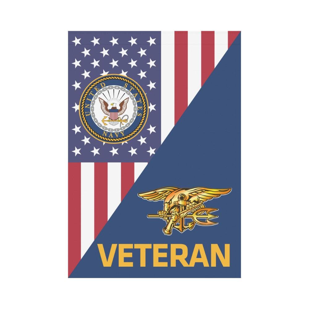 US Navy Special Warfare Veteran House Flag 28 inches x 40 inches Twin-Side Printing-HouseFlag-Navy-Badge-Veterans Nation