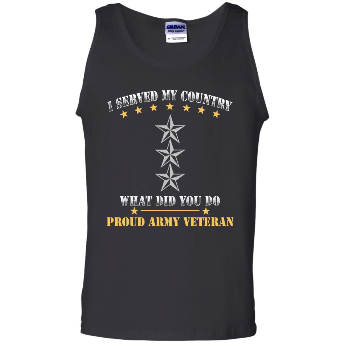 US Army O-9 Lieutenant General O9 LTG General Officer Ranks Men Front T Shirt - Proud US Army Veteran-TShirt-Army-Veterans Nation