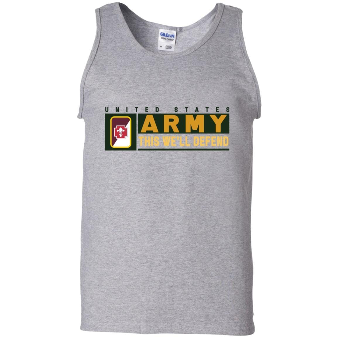 US Army 62ND MEDICAL BRIGADE CSIB- This We'll Defend T-Shirt On Front For Men-TShirt-Army-Veterans Nation