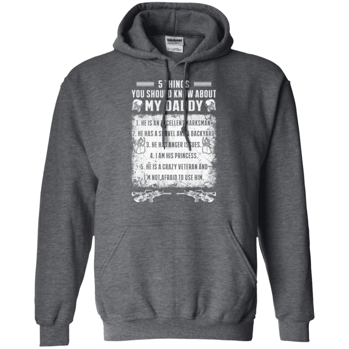 Military T-Shirt "5 Things You Should Know About My Daddy"-TShirt-General-Veterans Nation