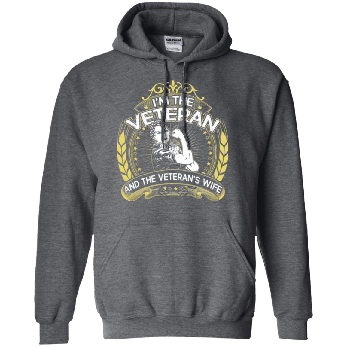 Military T-Shirt "I AM THE VETERAN AND THE VETERAN'S WIFE"-TShirt-General-Veterans Nation