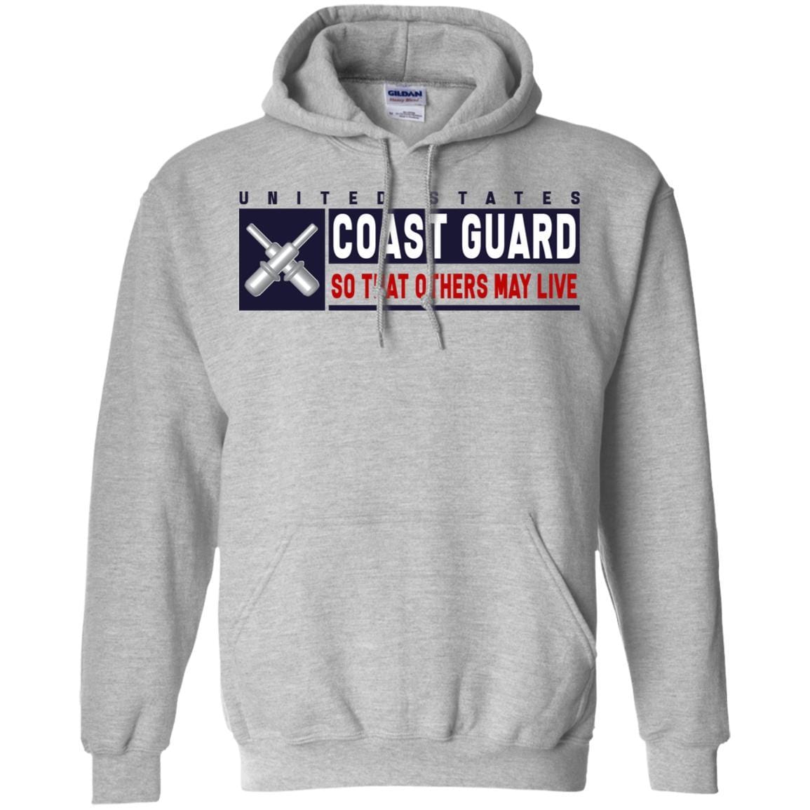 US Coast Guard Gunner's Mate GM Logo- So that others may live Long Sleeve - Pullover Hoodie-TShirt-USCG-Veterans Nation