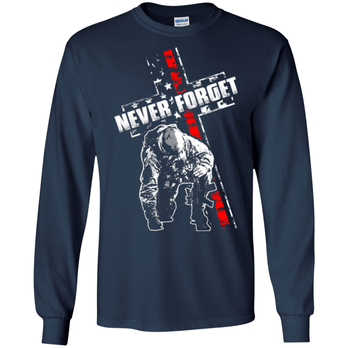 Military T-Shirt "NEVER FORGET VETERAN"-TShirt-General-Veterans Nation