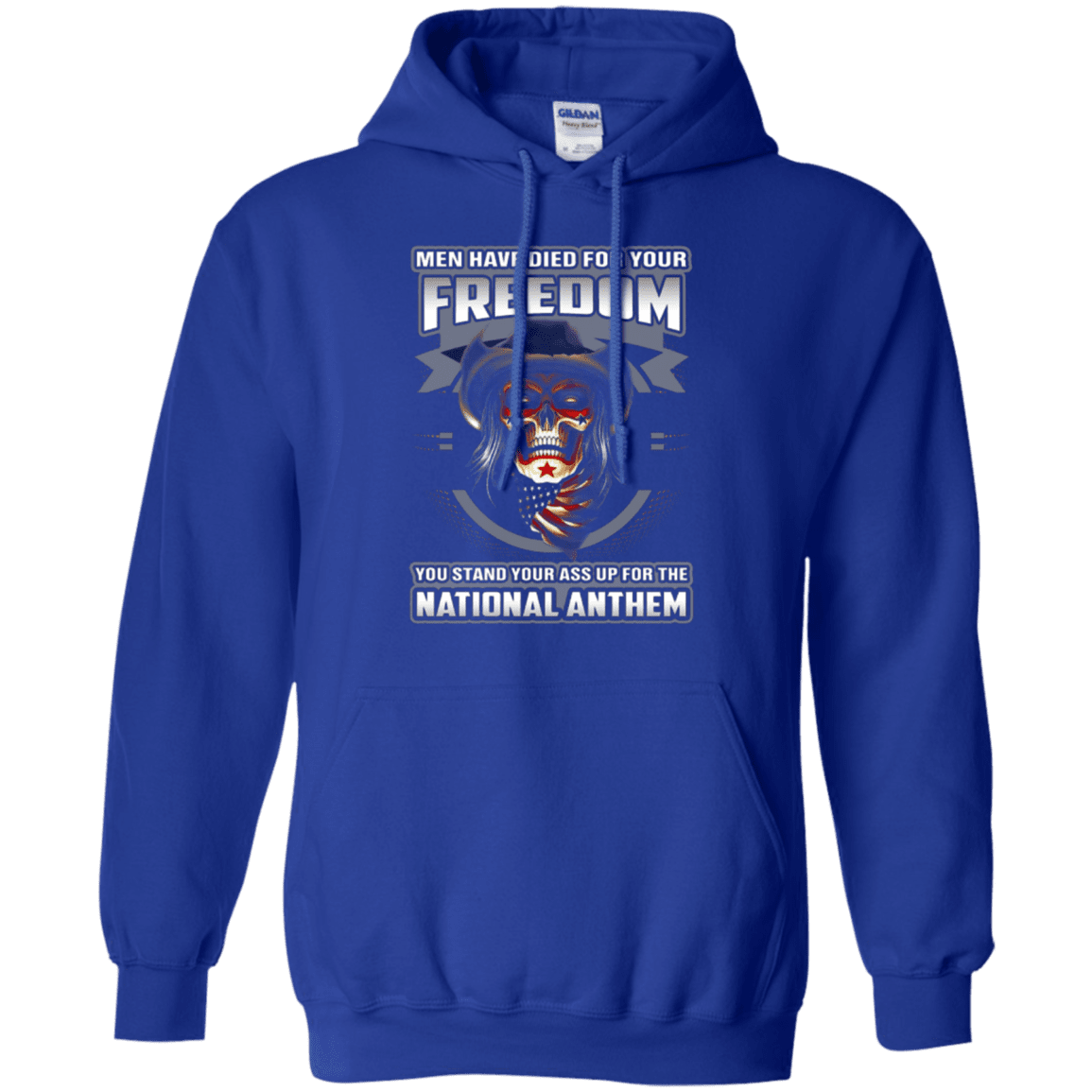 Military T-Shirt "MEN HAVE DIED FOR YOUR FREEDOM STAND UP FOR THE NATIONAL ANTHEM"-TShirt-General-Veterans Nation