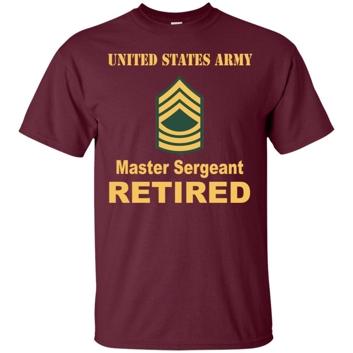 US Army E-8 Master Sergeant E8 MSG Noncommissioned Officer Retired Men T Shirt On Front-TShirt-Army-Veterans Nation