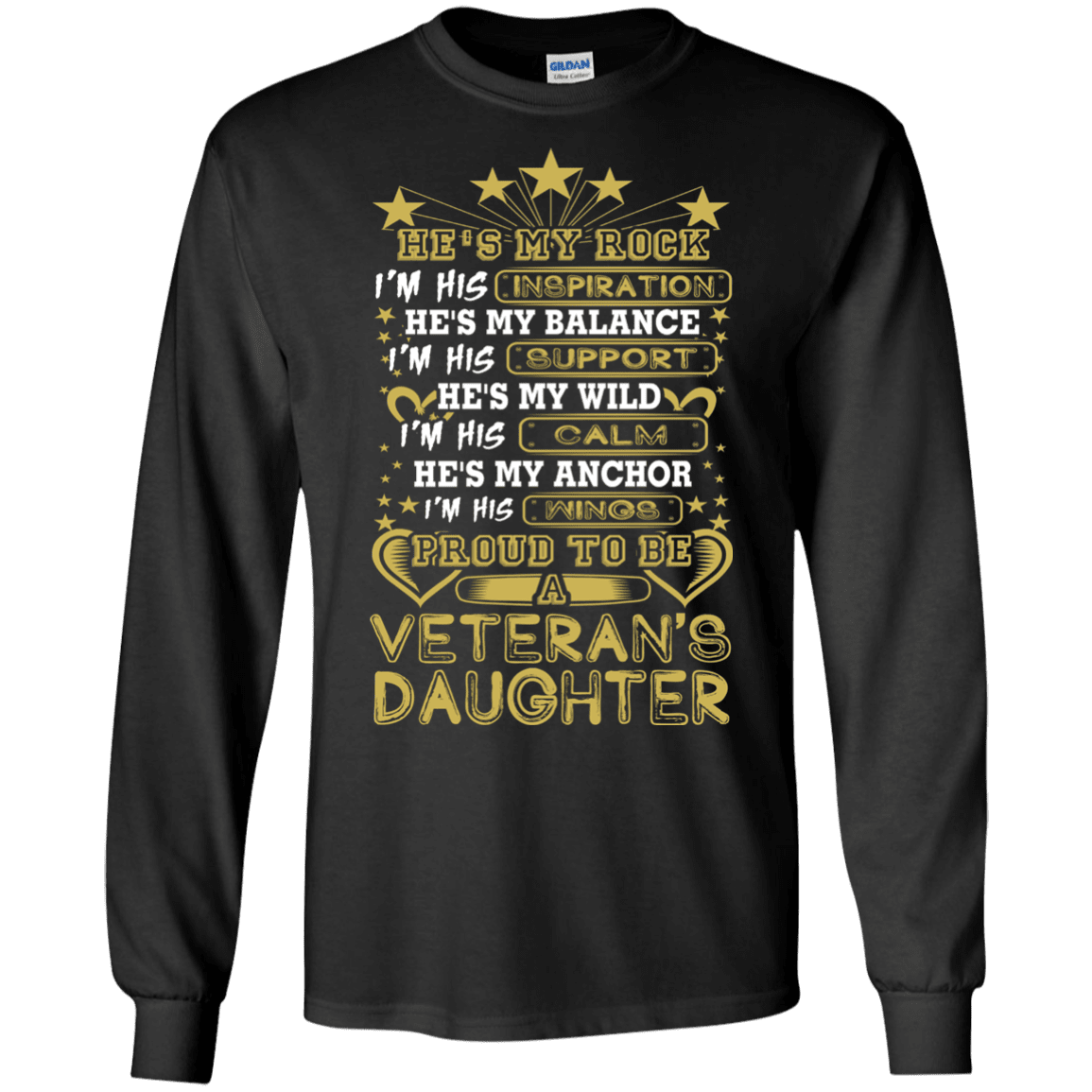 Military T-Shirt "PROUD TO BE A VETERAN'S DAUGHTER"-TShirt-General-Veterans Nation