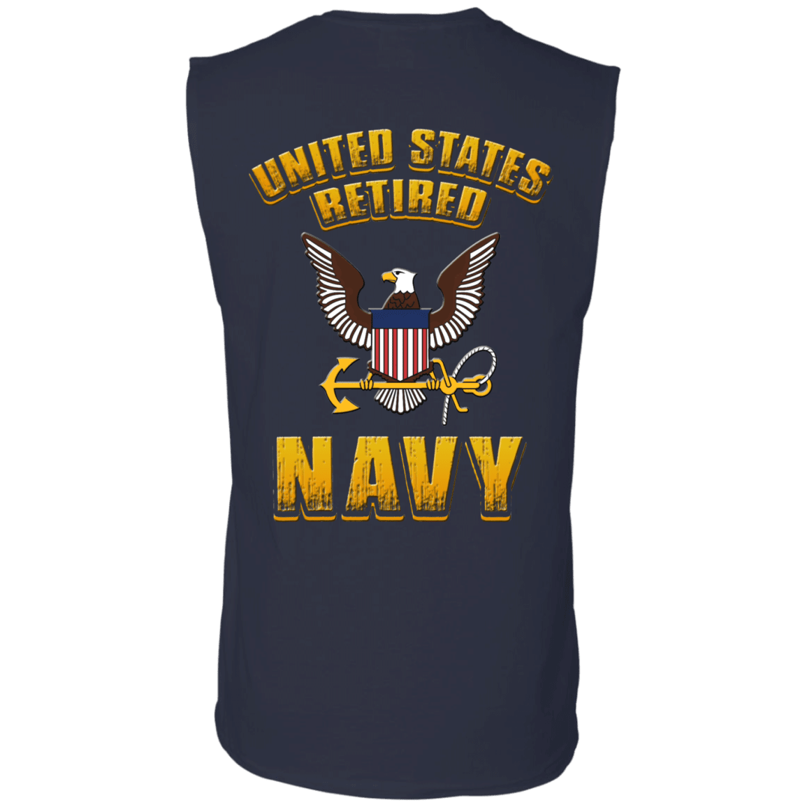 US Retired Navy Back T Shirts-TShirt-Navy-Veterans Nation