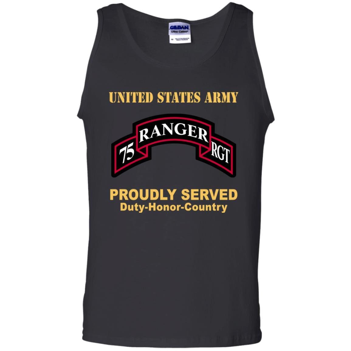 US ARMY 75TH RANGER REGIMENT - Proudly Served T-Shirt On Front For Men-TShirt-Army-Veterans Nation
